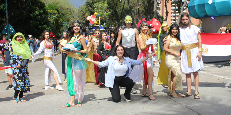Caracas celebró un Carnaval histórico con la participación de Egipto en sus calles